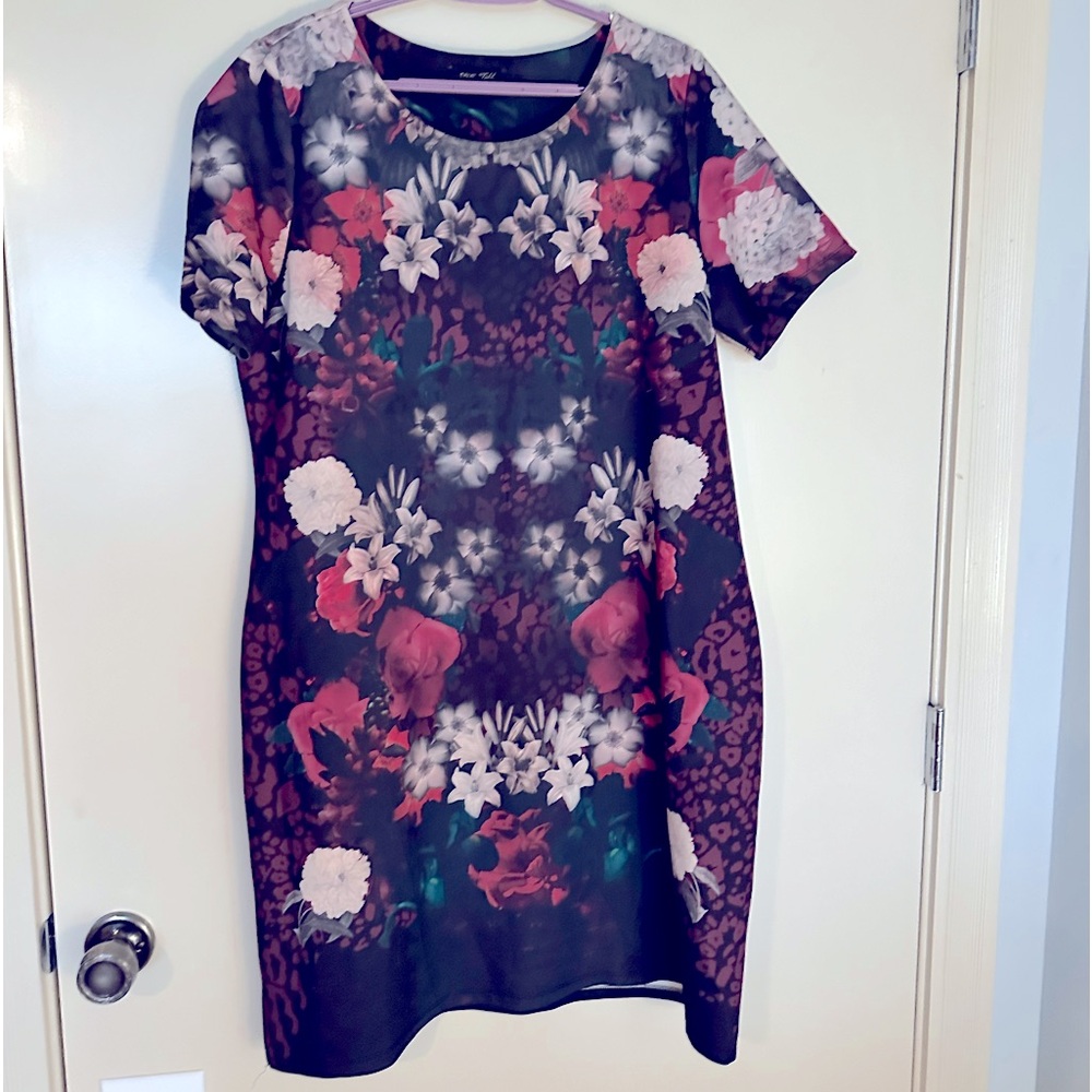Pretty multi colored pull over simple comfortable dress from Next UK